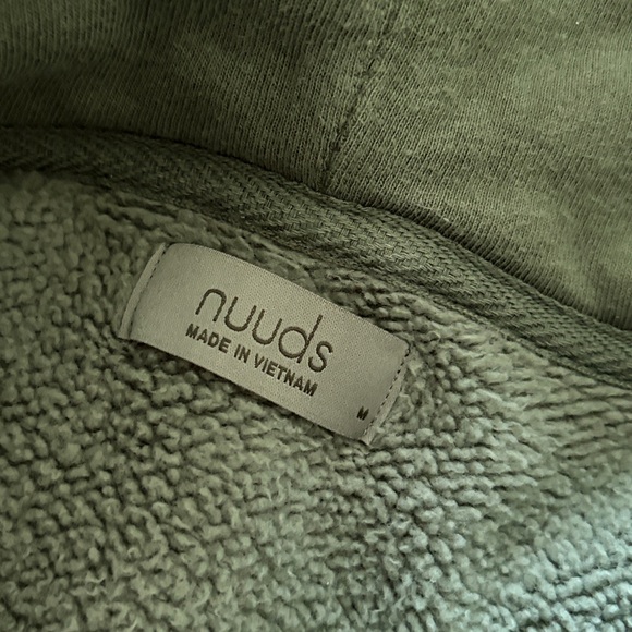 Nuuds Vintage Fleece Hoodie Sz Medium Agave Green - Picture 6 of 8